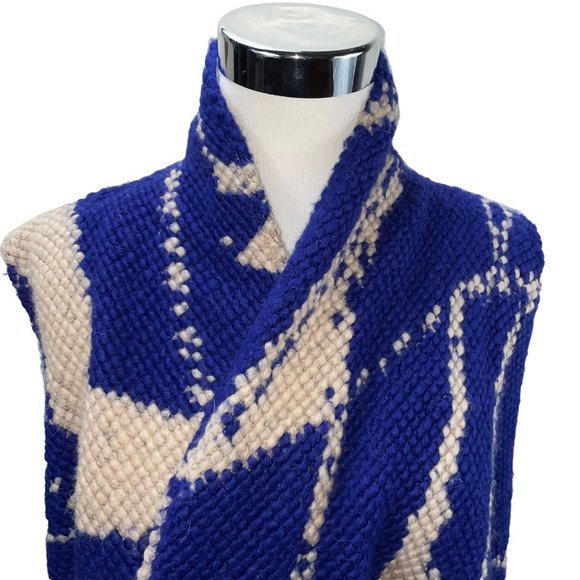 Anthropologie Tabitha Purple Abstract Long Sleeveless Cardigan Cardi Coat Vest - Picture 9 of 12